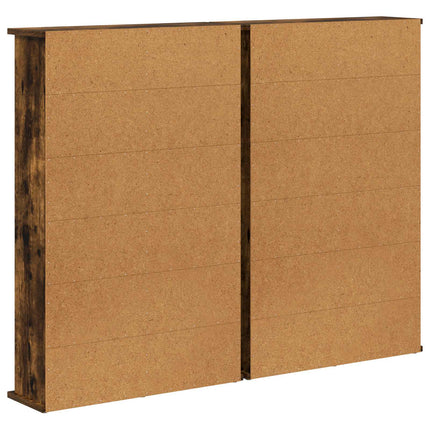CD Skåp 2 st Rökt ek 60 x 17 x 92 cm Konstruerat trä
