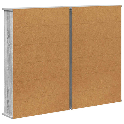 CD Skåp 2 st Grå Sonoma 60 x 17 x 92 cm Konstruerat trä