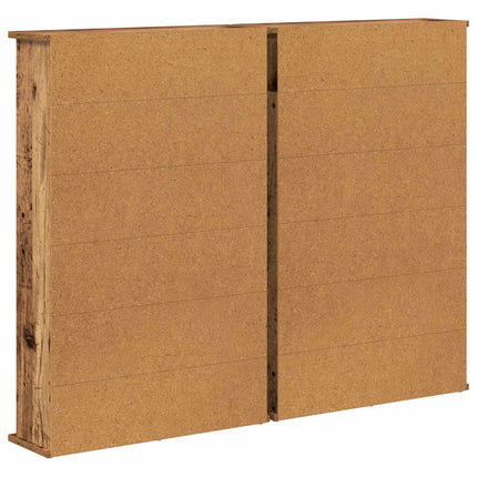 CD Skåp 2 st Gammalt trä 60 x 17 x 92 cm Konstruerat trä