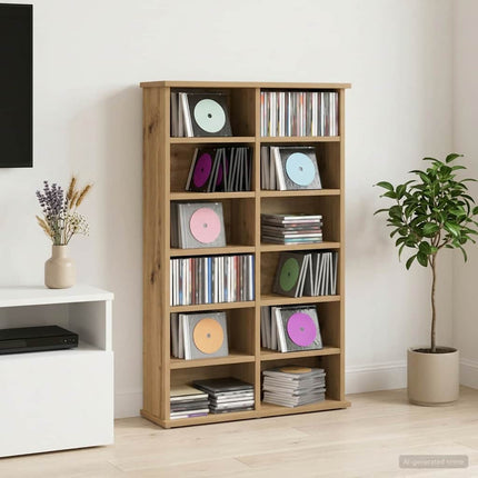 CD Skåp Artisan-ek 60 x 17 x 92 cm Konstruerat trä