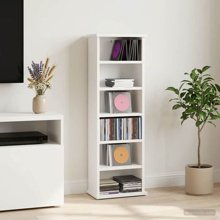 CD Skåp Vit 60 x 17 x 92 cm Konstruerat trä