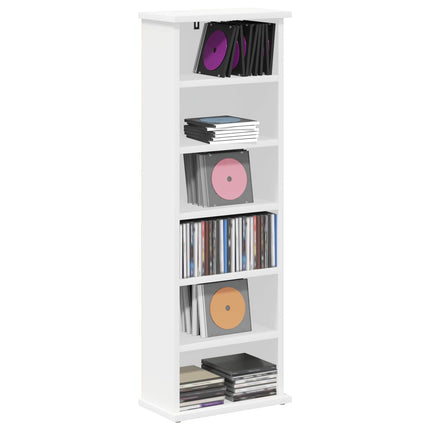 CD Skåp Vit 60 x 17 x 92 cm Konstruerat trä