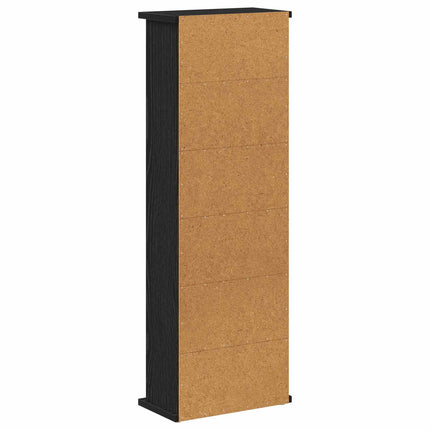 CD Skåp Svart ek 60 x 17 x 92 cm Konstruerat trä