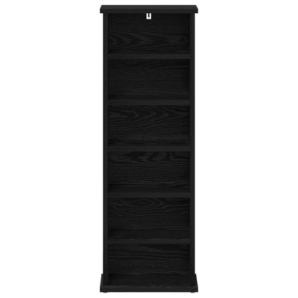 CD Skåp Svart ek 60 x 17 x 92 cm Konstruerat trä
