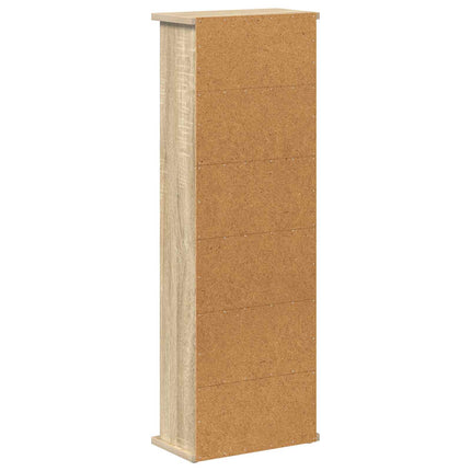CD Skåp Sonoma-ek 60 x 17 x 92 cm Konstruerat trä