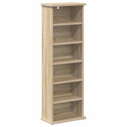 CD Skåp 2 st Sonoma-ek 60 x 17 x 92 cm Konstruerat trä
