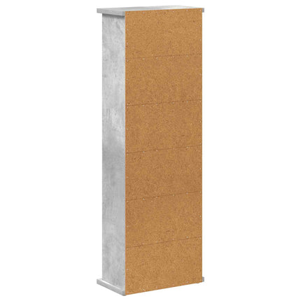 CD Skåp Betonggrå 60 x 17 x 92 cm Konstruerat trä