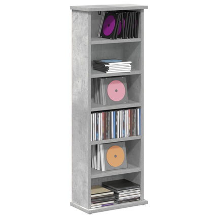 CD Skåp Betonggrå 60 x 17 x 92 cm Konstruerat trä