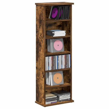 CD Skåp Rökt ek 60 x 17 x 92 cm Konstruerat trä