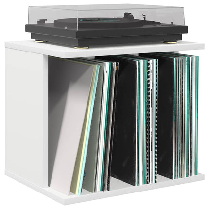 Lagring för vinylskivor Vit 42 x 33 x 36 cm Konstruerat trä