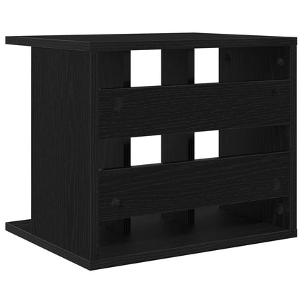 Lagring för vinylskivor Svart ek 42 x 33 x 36 cm