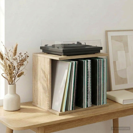 Lagring för vinylskivor Sonoma-ek 42 x 33 x 36 cm