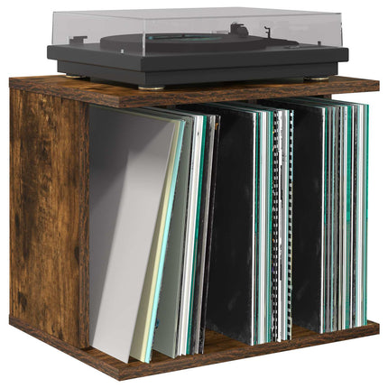 Lagring för vinylskivor Rökt ek 42 x 33 x 36 cm Konstruerat trä