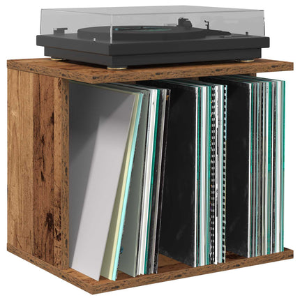 Lagring för vinylskivor Gammalt trä 42 x 33 x 36 cm