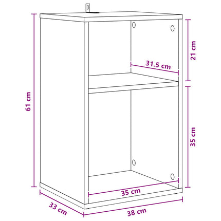 Skivskåp Vit 38 x 33 x 61 cm Konstruerat trä