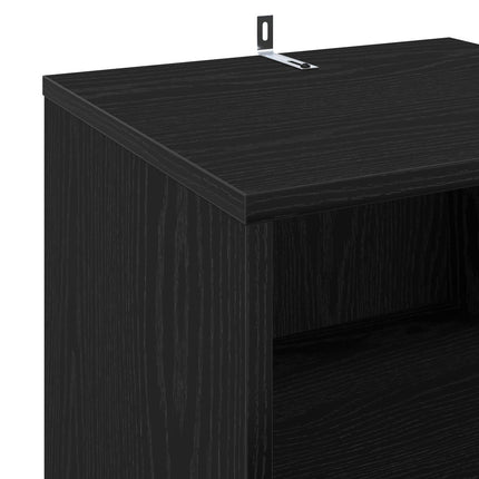 Skivskåp Svart ek 38 x 33 x 61 cm Konstruerat trä