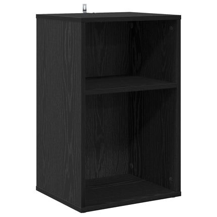 Skivskåp Svart ek 38 x 33 x 61 cm Konstruerat trä