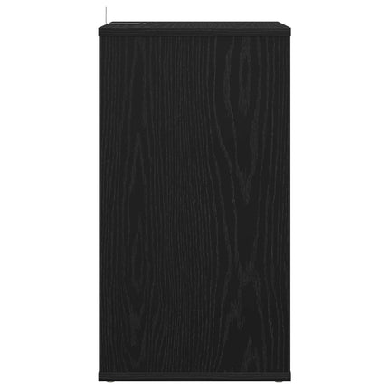 Skivskåp Svart ek 38 x 33 x 61 cm Konstruerat trä