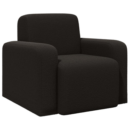 Fåtölj Svart Bouclé