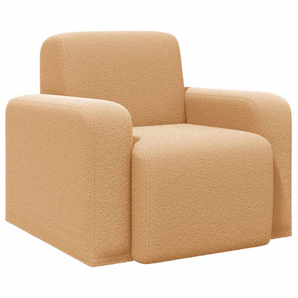 Fåtölj Beige Bouclé