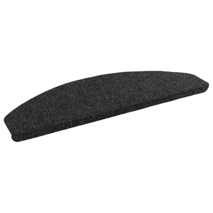 Självhäftande trappmattor 15 pcs Svart 80 x 28 x 3,5 cm
