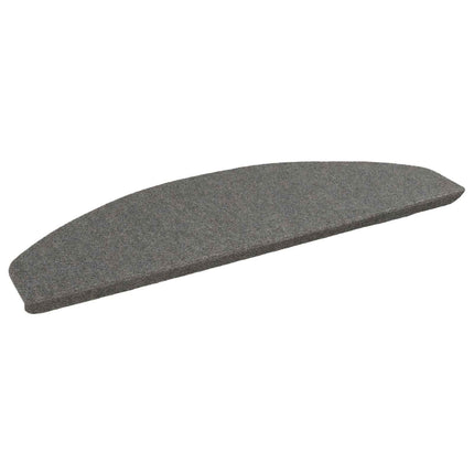 Självhäftande trappmattor 15 pcs Grå 80 x 28 x 3,5 cm