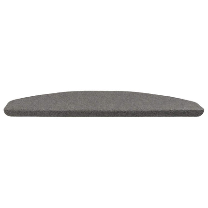 Självhäftande trappmattor 15 st 80 x 28 x 3,5 cm Grå