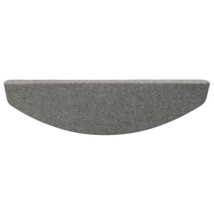 Självhäftande trappmattor 15 st 80 x 28 x 3,5 cm Grå