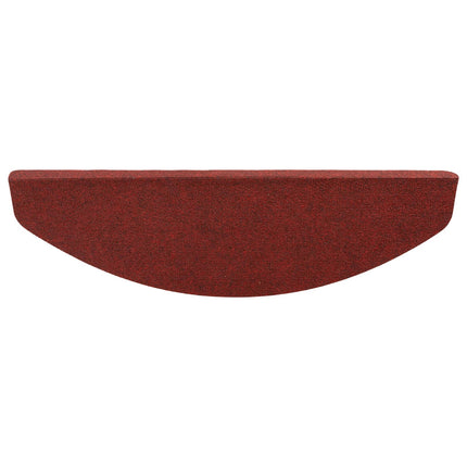 Självhäftande trappmattor 15 pcs Röd 80 x 28 x 3,5 cm