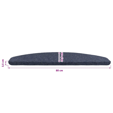 Självhäftande trappmattor 15 pcs Blå 80 x 28 x 3,5 cm