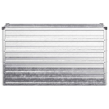 Höjd Trädgårdsbädd Galvaniserat silver 100 x 40 x 55 cm