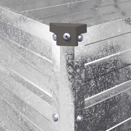 Höjd Trädgårdsbädd Silver 160 x 40 x 55 cm galvaniserad