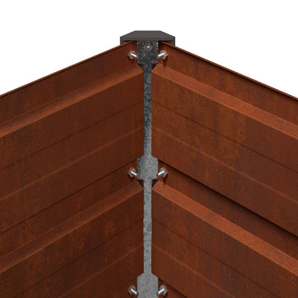 Höjd Trädgårdsbädd Rostig 480 x 40 x 24 cm corton