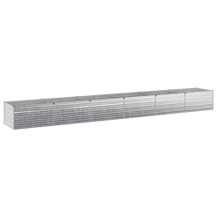 Höjd Trädgårdsbädd Galvaniserat silver 600 x 80 x 55 cm