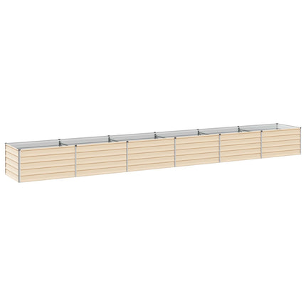 Höjd Trädgårdsbädd Elfenben 600 x 80 x 55 cm kallvalsad stål