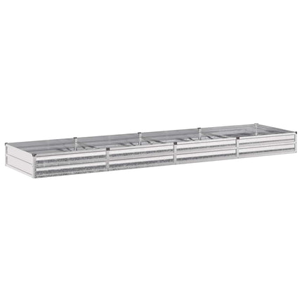 Höjd Trädgårdsbädd Galvaniserat silver 320 x 80 x 24 cm