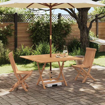 Trädgårds Bistro Set 3 pcs Brun Massivt teakträ