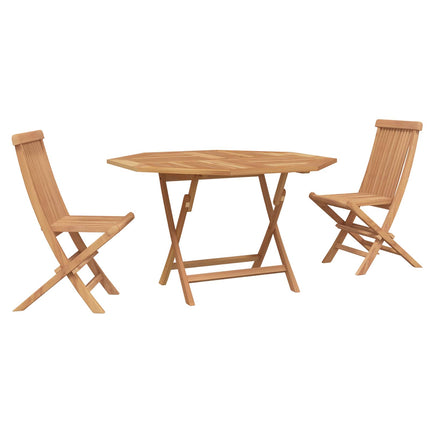 Trädgårds Bistro Set 3 st Naturfärg Massivt teakträ
