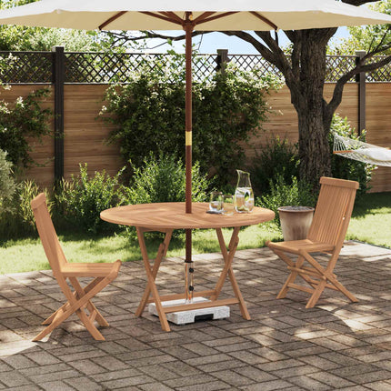 Trädgårds Bistro Set 3 pcs Naturfärg Massivt teakträ