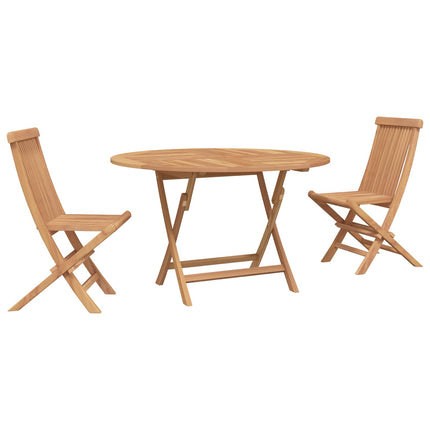 Trädgårds Bistro Set 3 st Naturfärg Massivt teakträ