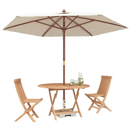 Trädgårds Bistro Set 3 st Naturfärg Massivt teakträ