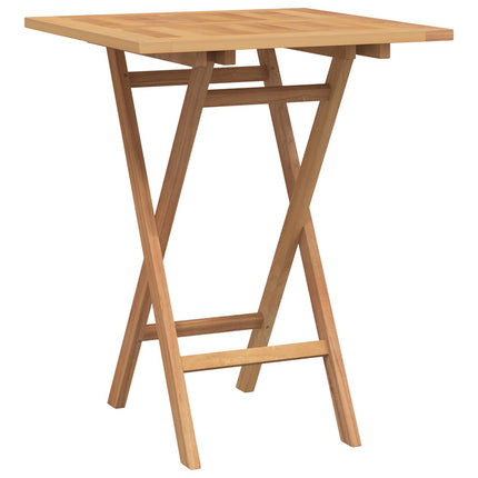 Hopfällbart trädgårdsmatset 5 pcs Naturfärg Massivt teakträ
