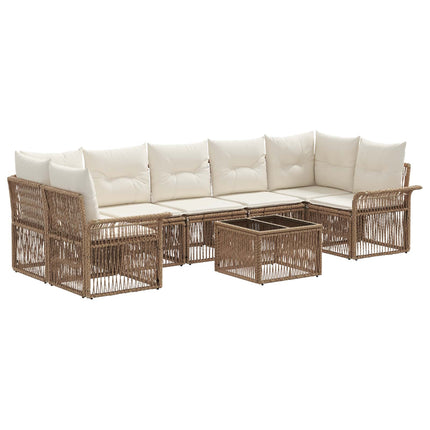 Trädgårdsoffset 8 st Beige konstrotting