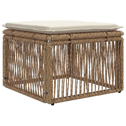 Trädgårdsoffset 6 pcs Beige konstrotting