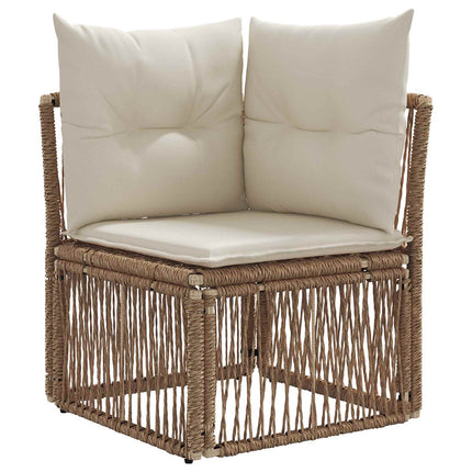 Trädgårdsoffset 7 st 7-Antal sittplatser Beige konstrotting