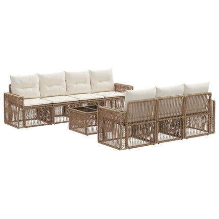Trädgårdsoffset 8 st Beige konstrotting