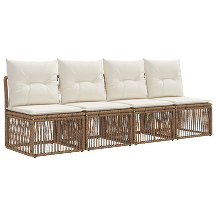 Trädgårdsoffset 8 st 8-Antal sittplatser Beige och krämvit