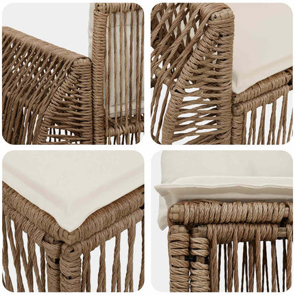 Trädgårdsoffset 6 st 6-Antal sittplatser Beige och krämvit