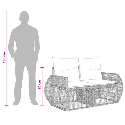 Trädgårdsoffset 7 st 7-Antal sittplatser Beige och krämvit