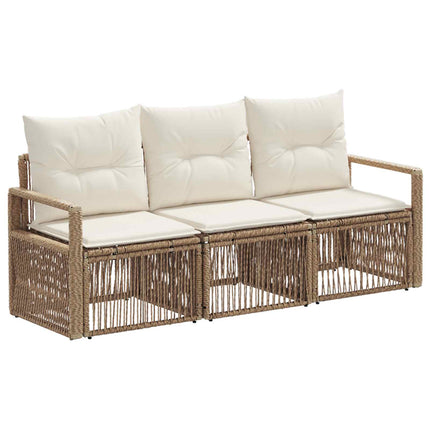 Trädgårdsoffset 3 st Beige konstrotting